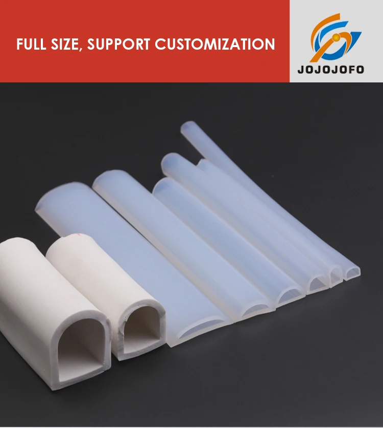 High Temperature Flexible D Shape Mouldingextruded Silicone Rubber Edge
