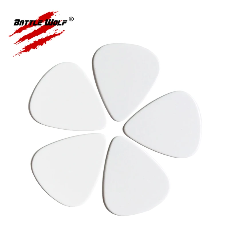 

Wholesale Price 0.46mm 0.71mm 0.88mm 0.96mm 1.2mm 1.5mm Celluloid Material Blank Best White Guitar Picks, Colorful