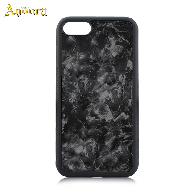 

Customized Rubber PC TPU Shockproof Forged Carbon Fiber Cell Phone Case For iPhone 7