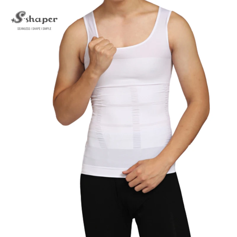 

Sport Blank Tank Tops For Men Compression Vest Underwear Breathable Thin Fitness Quick Dry Sportswear, Black white