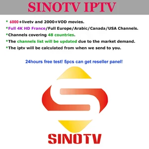 Europe M3U Channels IPTV Sinotv Iptv Latino Canada Full HD French Europe African Asian Wholesale USA IPTV Subscription Channels