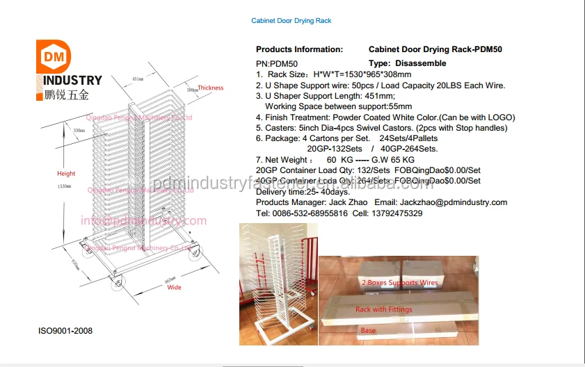 Cabinet Door Drying Rack