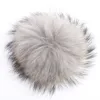 Fluffy Raccoon Fur Pom Poms / Hat Accessories / Fur Pompons with snap