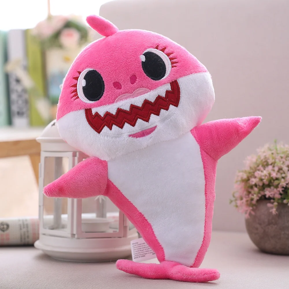 2019 luminous easter gift cute baby shark plush toy animal plush