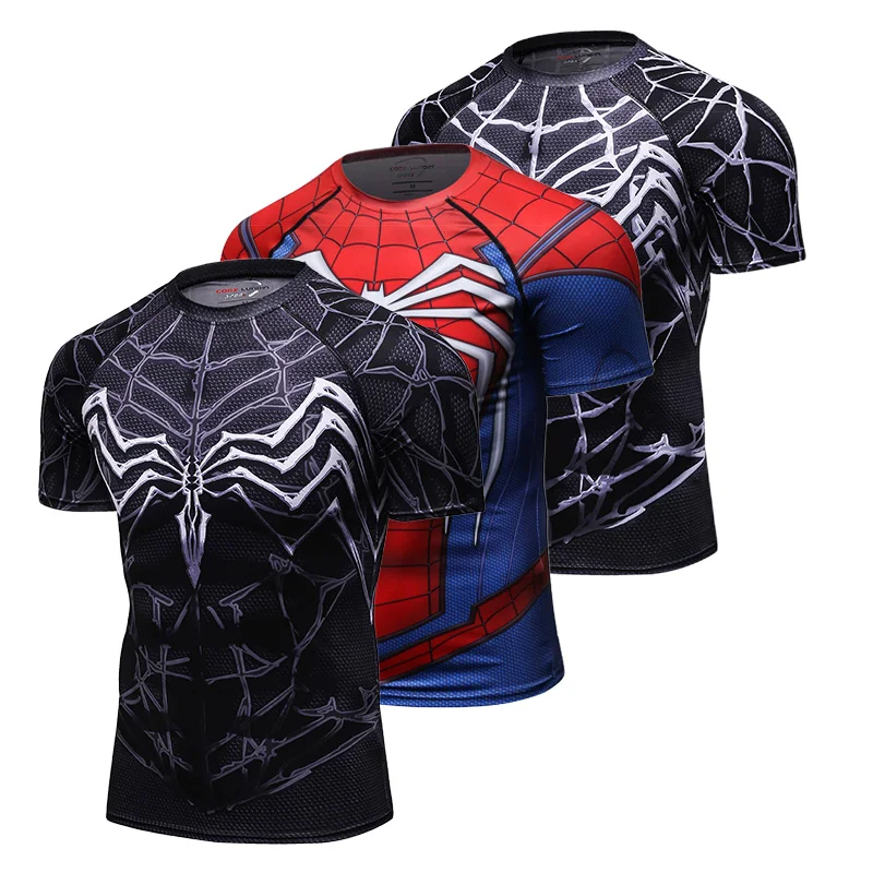 

Cool Marvel Spiderman 2 Movie T-Shirt Custom Tight Fitness Quick Dry Printed Rash Guard