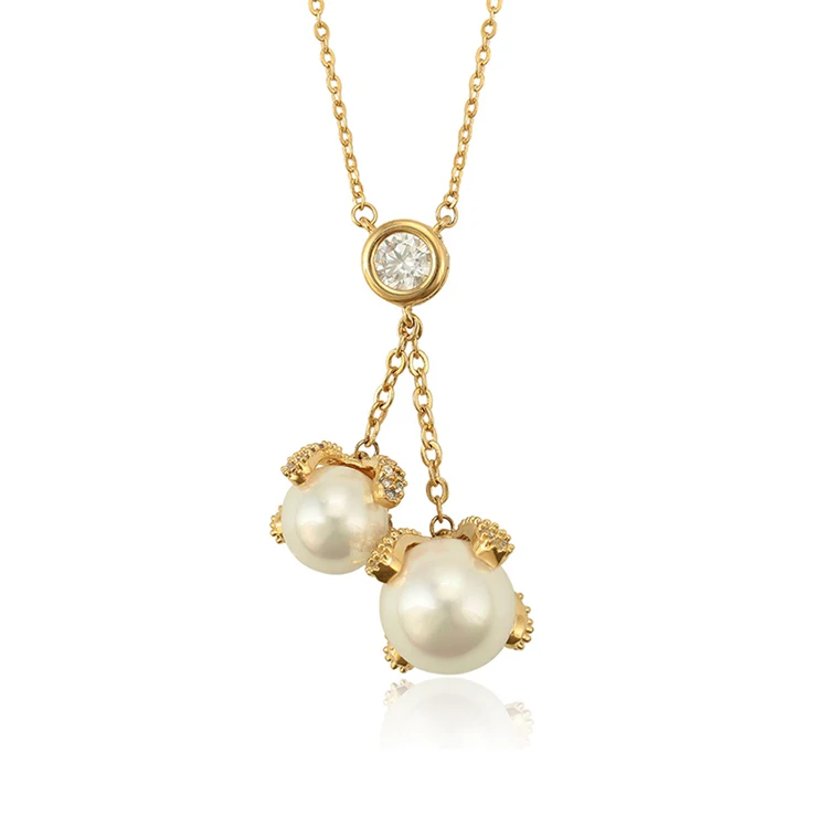 

00819 xuping china dubai turc bijoux en or, gold plated pearl necklace