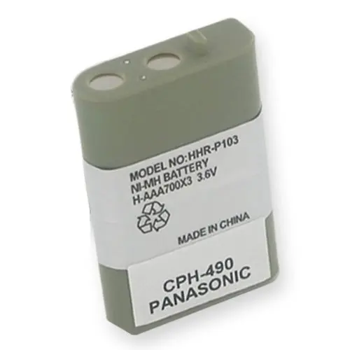 AT-T/Lucent EP5962 Cordless Phone Battery Ni-MH, 3.6 Volt, 700 mAh - Ultra Hi-Capacity - Replacement for Panasonic HHR-P103 Rechargeable Battery