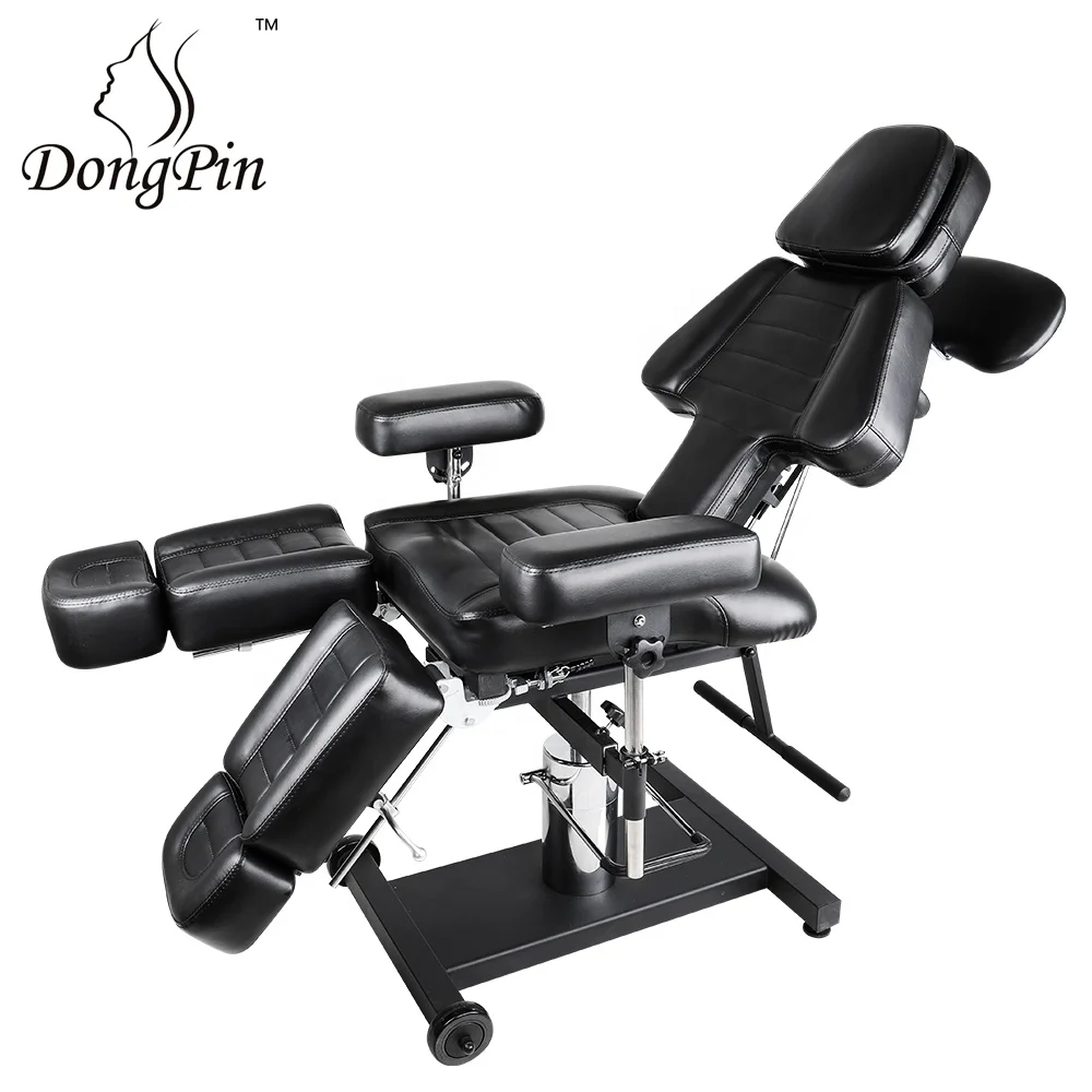 

tattoo machine hydraulic pump chair tattoo furniture with tattoo arm rest, Black