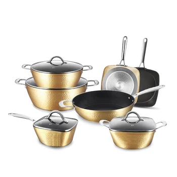 Utensilios De Cocina De Cobre De Inducción Antiadherente De Cocina De Cobre De Aluminio Juegos De Utensilios De Cocina