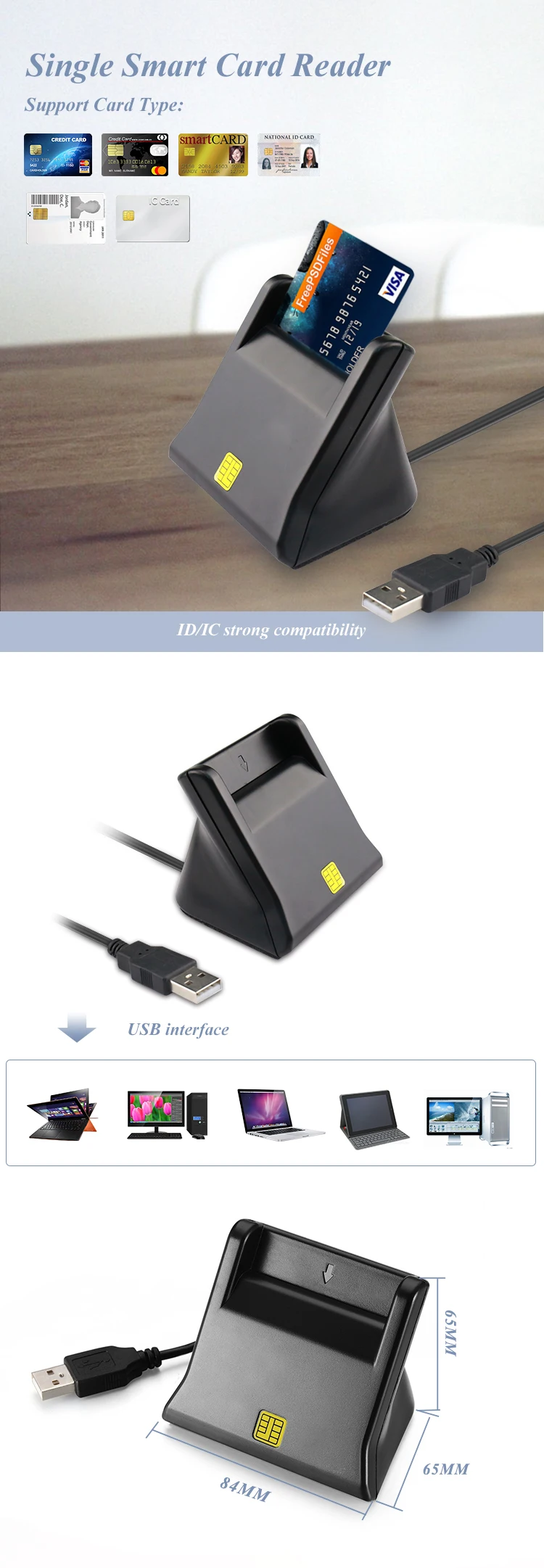 Factory Wholesale ATM EMV ID USB IC chip smart card reader writer chip card reader writer software - ANKUX.COM