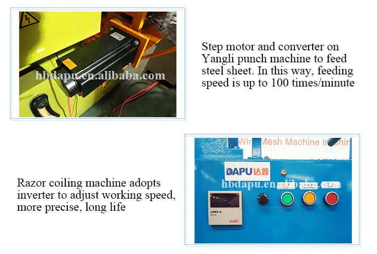High speed razor wire production machine