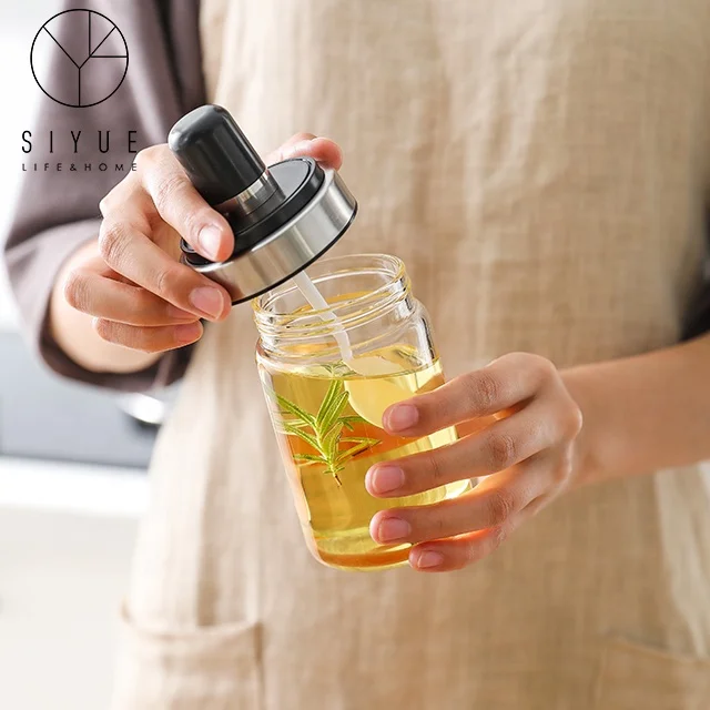 

Hot Sale Clear Glass Apothecary Jar Set With Lid 2080