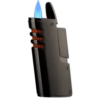 

MLT180 Triple Jet Flame Torch Lighters With Cigar Puncher Butane Good Quality Cigar lighter