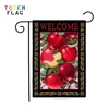 2 sided message Apple Fruit Welcome Garden Flag
