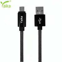 

Yaika 28cm Mini Braided Nylon Short Micro USB Cable For Android Samsung Cellphone