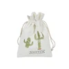 Promotional Reusable Cotton Material Canvas Small Jewelry Drawstring Gift Bag With Customized Logo And Printing