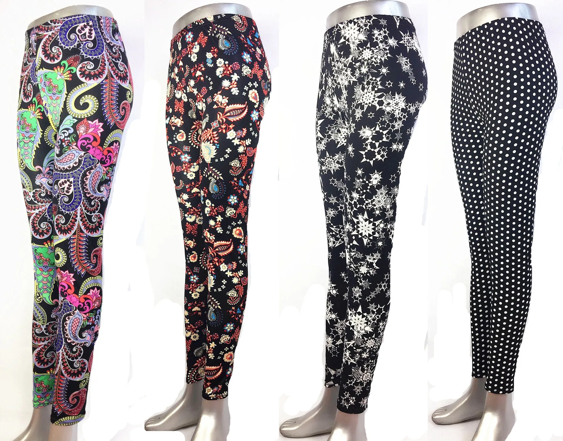 
Promotional milk silk ankle length women wear elastic leggings christmas snowflake deer printed leggings 