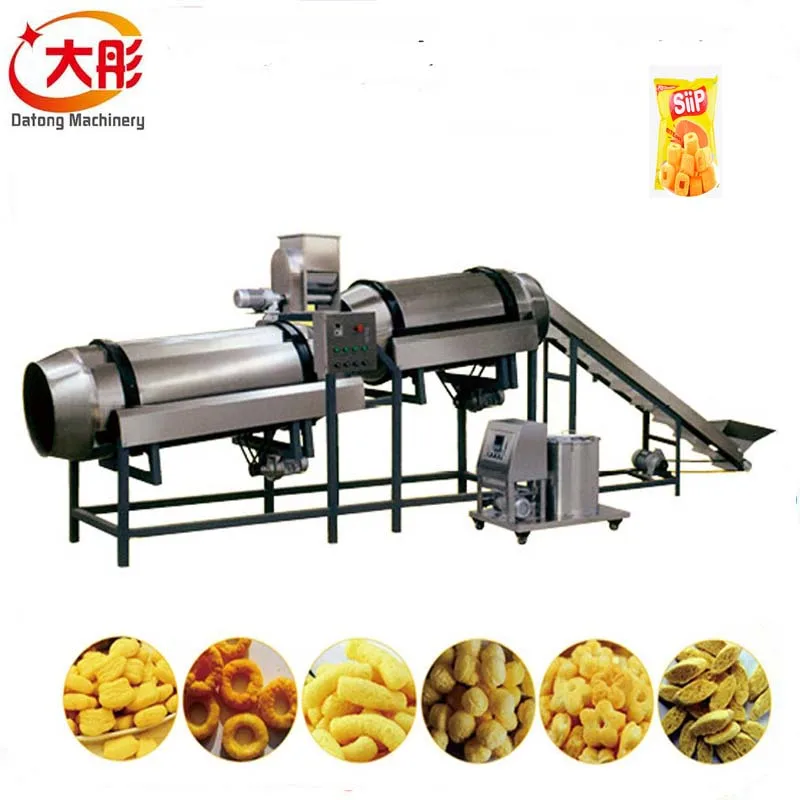 Slanty Snack Bar Twin Screw Extruder Prices Puffed Corn Chips Snacks Food Making Machine Puff