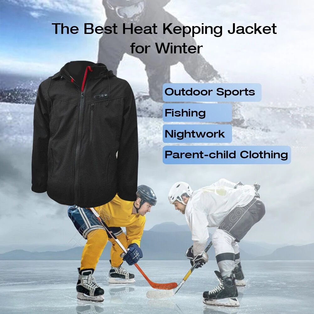 Powered Far Infrared Hooded Heated Jacket Clothing For Outdoor Using ...