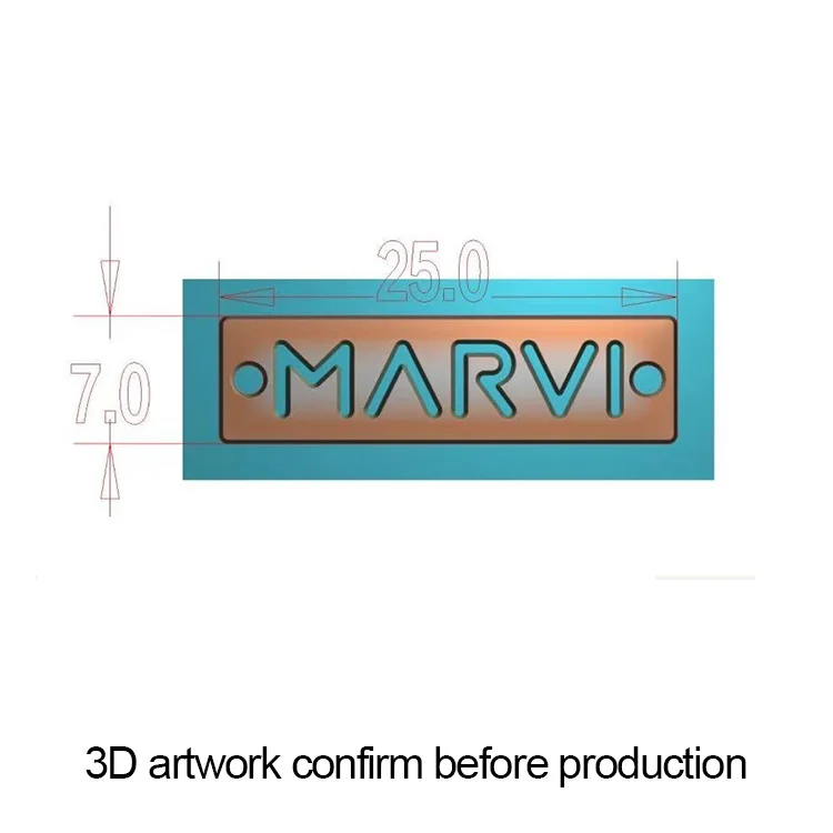Factory price custom die zinc metal label tag for shoe