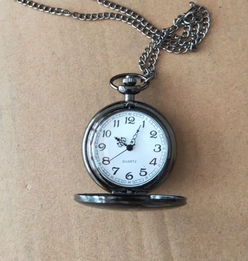 big size quartz black fine chain vintage double polished face