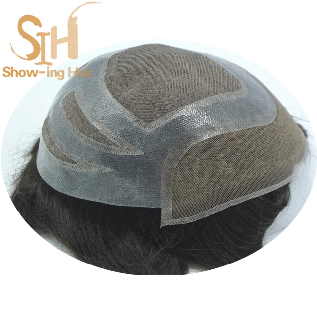 

Durable indian human remy hair piece stock toupee for men