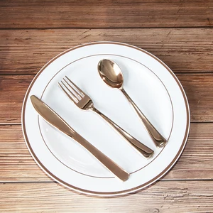 Image of 225 pcs disposable cutlery sets luxury wedding