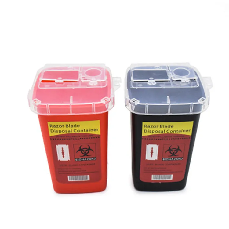 Tattoo Medical Plastic Sharps Containers Medical Container Biohazard Needles Disposal 1l Waste