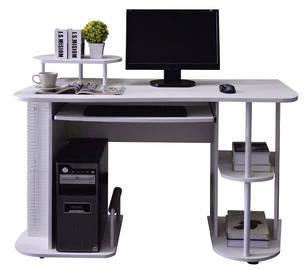 White Pc Workstation Wooden Computer Table Office Desk Hardware White Pc Workstation Wooden Computer Table Office Desk Hardware Parts