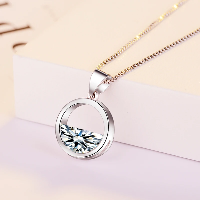 

custom crystal water fashion Sterling silver pendant jewelry necklace chain stainless steel jewelry sets women necklace mother, Picture
