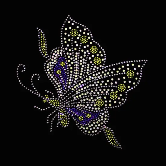 Colorful Custom Rhinestone Transfer Printing for T-shirt Designs