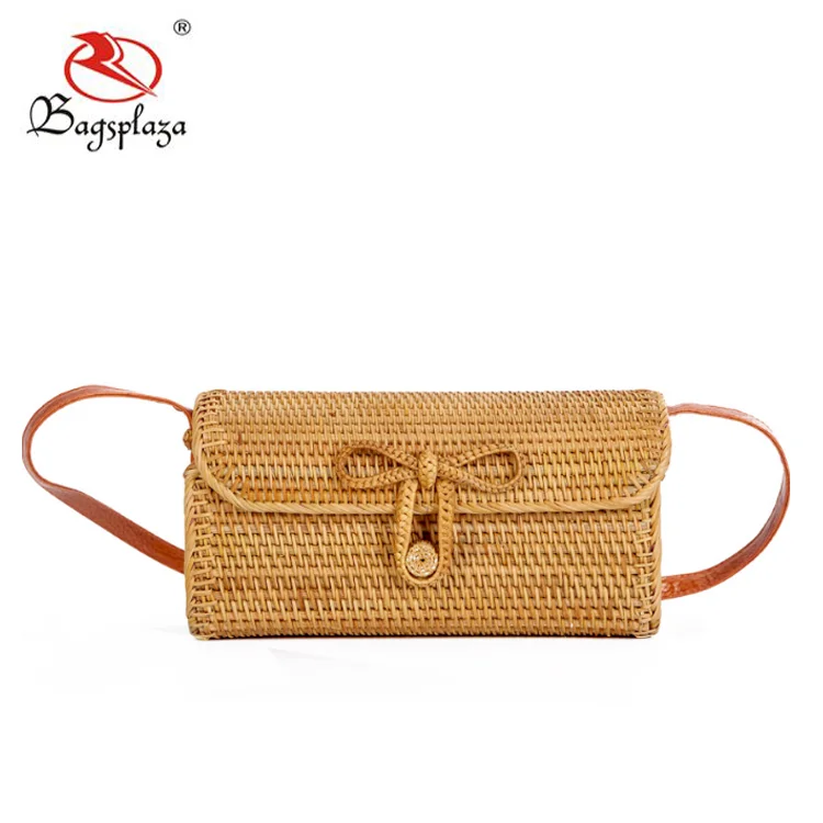 Trending Fashion Summer Bali Rattan Clutch Straw Bag Sling Bag Rattan