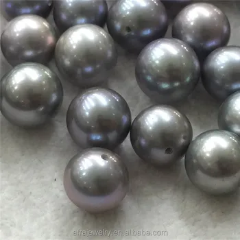 Wholesale Good Luster 8.5-9.5mm Original Dyed Grey Pearl Oyster Pearls ...