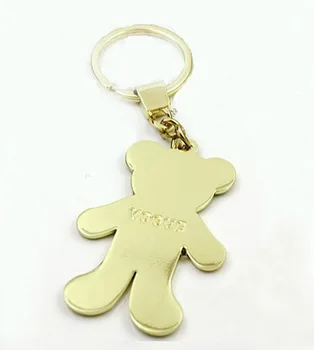 metal teddy bear keyring