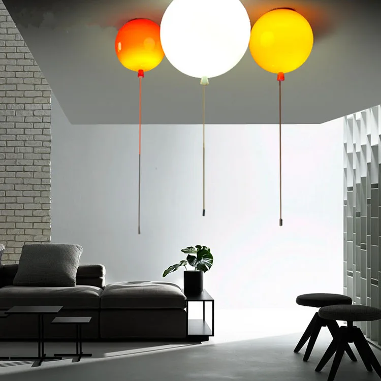 Modern design decoration acrylic colourful balloon ceiling lights surface mounted for Children Kids room