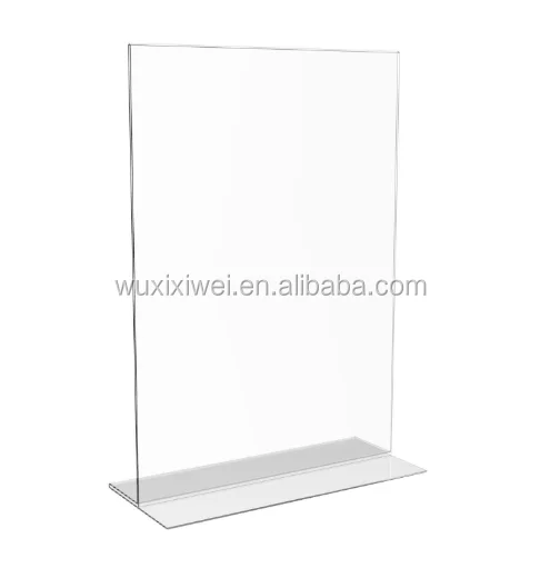 Acrylic A4 Budget Portrait Counter//FreeStanding Angled Menu//Sign Holder