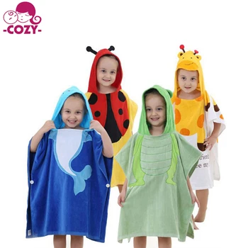 kids beach hooded towel