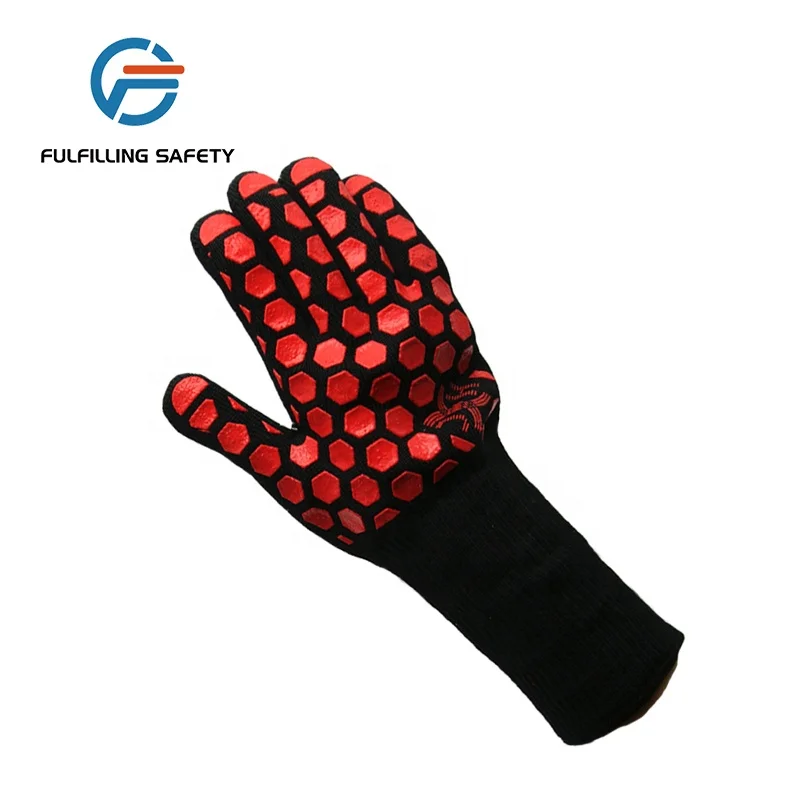 

Excellent quality easy wash long cuff heat resistant grill cook BBQ oven mitt gloves