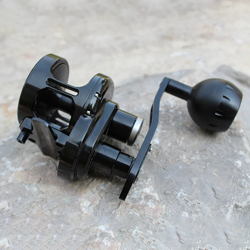 Black CNC Process Saltwater Overhead Jigging Reel with High Speed 6.3:1 Gear and 9+2 BB