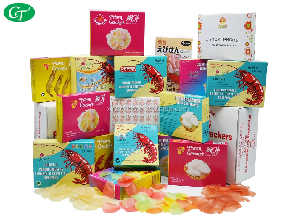 
Red Color Prawn Crackers Uncooked Dried 200g 