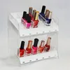 Wholesale Hot Selling 2017 Acrylic Perfume Bottles Display Stand,2 Step 12 Rows Tabletop Custom Nail Polish Display Rack