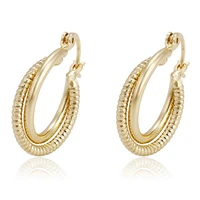 

93715 Xuping dubai simple jewellery women alloy ear ring+jewelry fashion hoops 14k gold earrings+14 karat gold jewelry wholesale