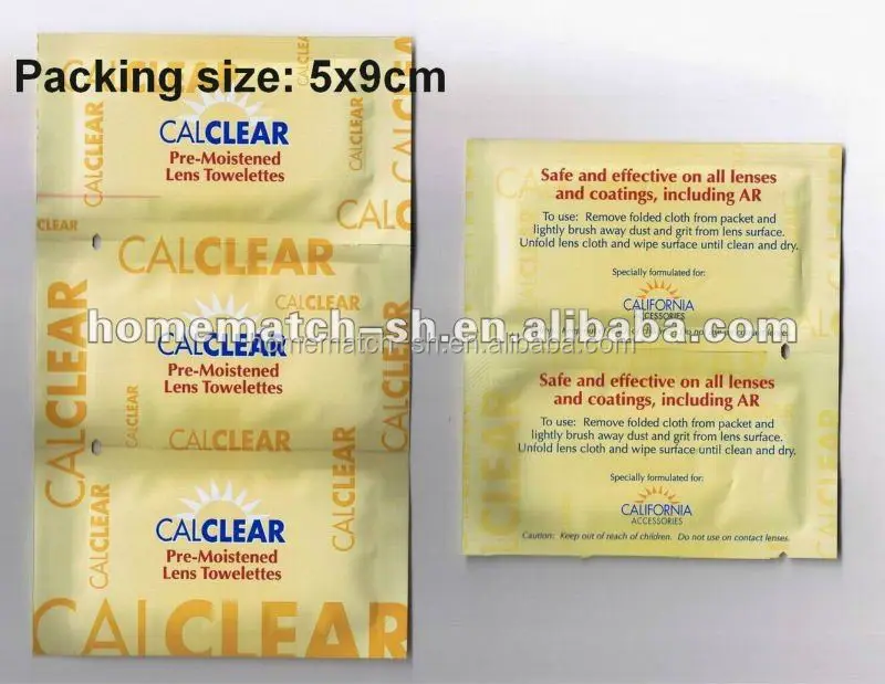 individually wrapped lens cleaner wet wipes, household cleaning tissue, CE certification, China OEM