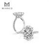 Mianco Wholesale Factory Cubic Zirconia Oval Stone Ring Silver Ring Designs For Girl MR124S