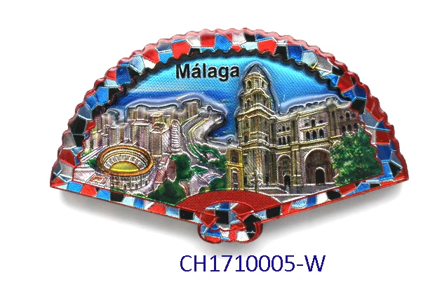 Cheap custom malaga city tourist souvenir 3D wooden deration fridge magnets