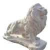 Finely processed carved standing stone lion head statues