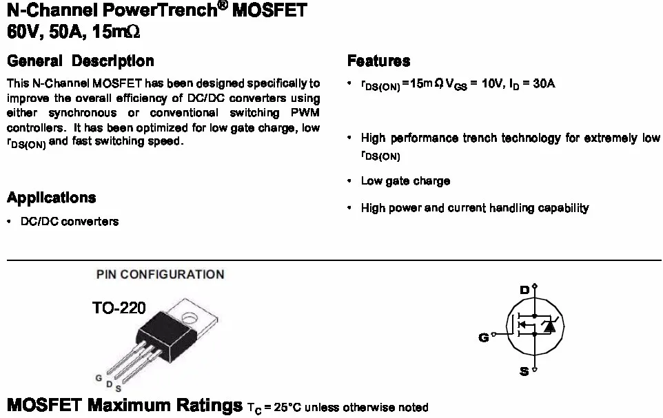 60v 50a Power Mosfet Transistor Irf50n06 - Buy Power Mosfet Transistor ...