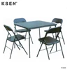 black playing bridge card table 4 chair with 1 table KC-TC0009