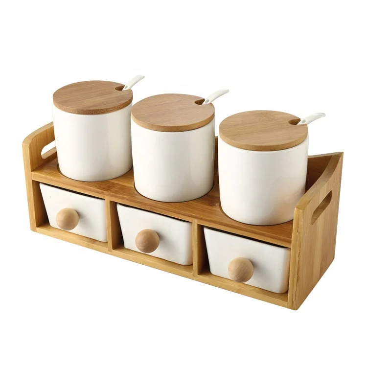 

Ceramic white coffee tea kitchen canister sets