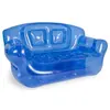 Hot Selling Elegant Blue Transparent Double Seat Inflatable Air Corner Sofa